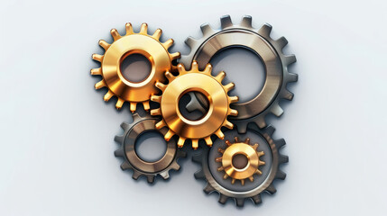 Digital technology gear icon concept isolated on white background illustration Technology