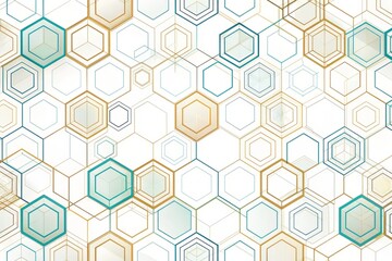 Minimalist abstract hexagon pattern with editable strokes on a clean white background, ideal for corporate, technology, and business presentation designs, conveying innovation and modernity.