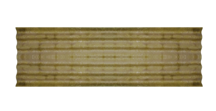 Peak roof made of fiberglass - top view. On isolated transparent background. The photo can be enlarged in height, just place them next to each other.