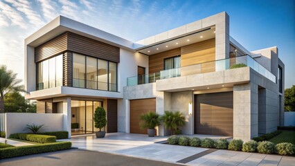 Modern exterior Dubai house with minimalist design and architectural details, Dubai, modern, exterior, house, architecture