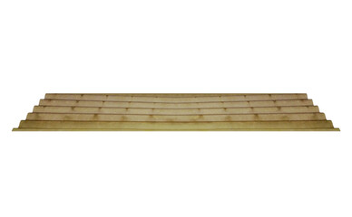 Peak roof made of fiberglass. On isolated transparent background. The photo can be enlarged in height, just place them next to each other.