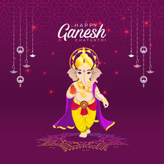 Ganesh Chaturthi festive greeting poster