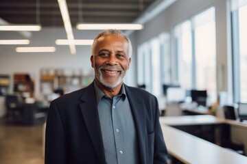 Obraz premium Portrait of a senior African American businessman in office