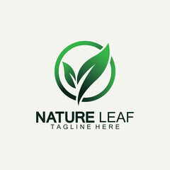 Logos of green leaf ecology nature element vector icon