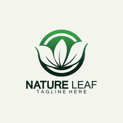 Logos of green leaf ecology nature element vector icon