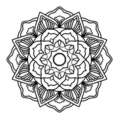 Mandala flower art coloring pages