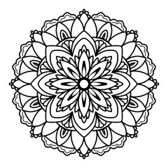 Mandala flower art coloring pages