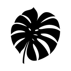 Palm Leaf Silhouette Illustration isolated on white background