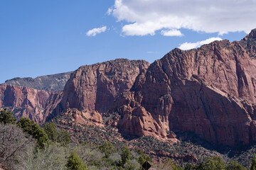 Beautiful red sandstone cliffs in Southern Utah