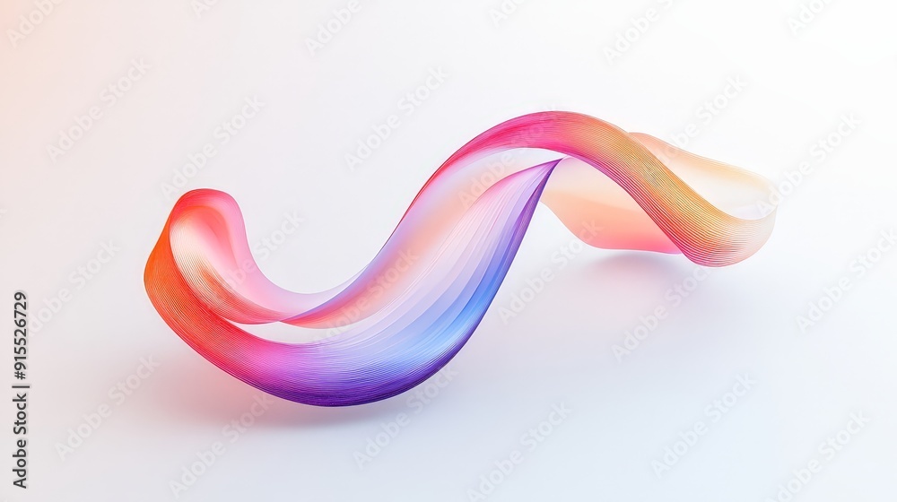 Fototapete appealing logo with fluid color transitions on a white canvas, showcasing modern design and innovati