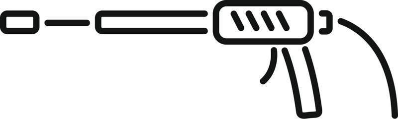 Electric tool connecting to power cable icon. Outline electric tool connecting to power cable icon for web design isolated on white background