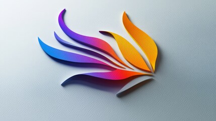 visually stunning logo with dynamic color shifts on a white canvas, emphasizing sleek, modern elements