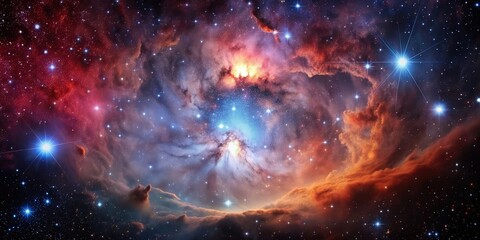 Emission nebula in the constellation Canis Major, Nebula, Emission, Cosmos, Space, Astronomy, Stars, Galaxy