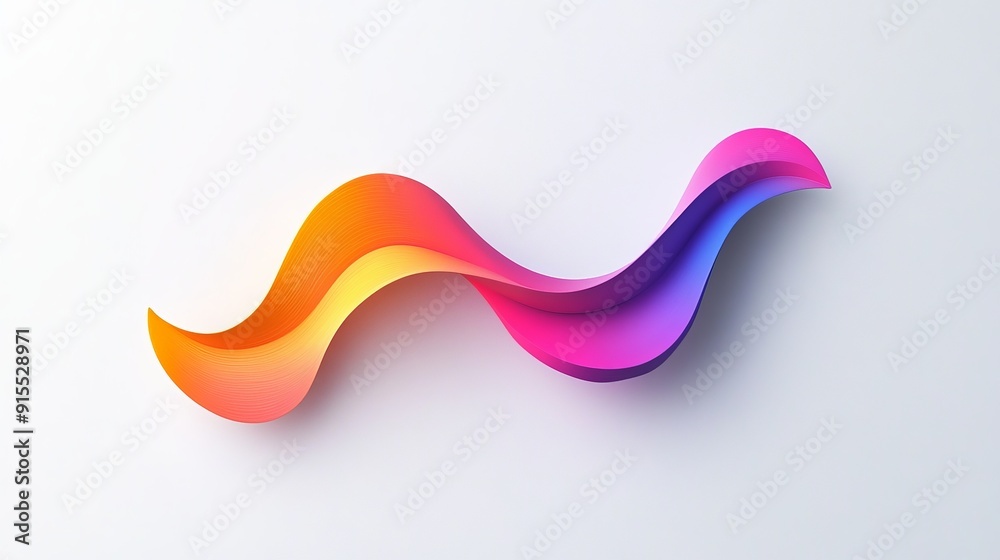 Fototapete develop a beautiful logo with fluid color changes on a white canvas, showcasing modern sophisticatio