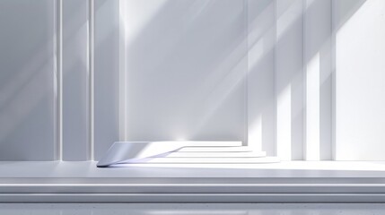 Obraz premium Minimalist White Architecture Podium - Modern Interior Design