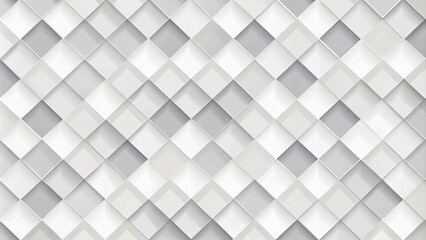 Modern white and light grey square overlapped pattern on background with subtle shadow, creating a clean, elegant, and minimalist geometric abstract design on white background.