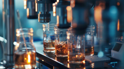 Advanced materials being tested in a lab