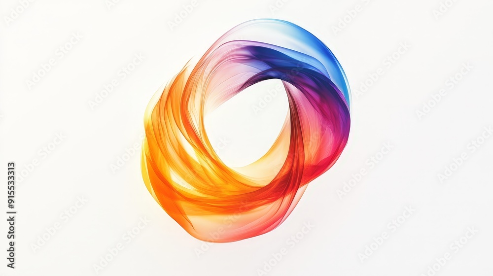 Fototapete develop a unique, color-changing logo on a white canvas, featuring smooth transitions and modern, el