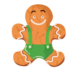 Gingerbread Cookies Illustration Isolated on White Background