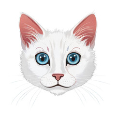 a white cat's face