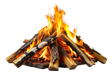 Fireplaces campfire isolated on white background