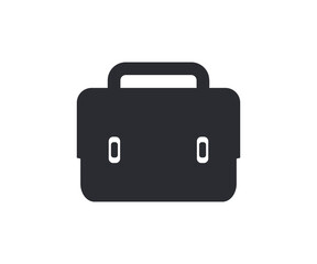 Briefcase icon. Office case icon work portfolio bag illustration on transparent background.