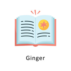 Ginger Vector Flat Icon Design illustration Symbol on White background EPS 10 File