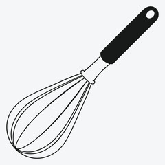 WHISK-KITCHENWARE-SKETCH LINE ART MASTERPIECE