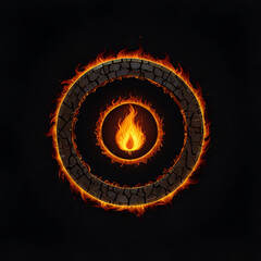 abstract glowing circle