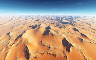 3D Satellite View of the Sahara Desert with Detailed Topography
