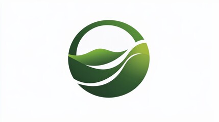 Imagine a visually striking green environment logo with alternating colors on a white background