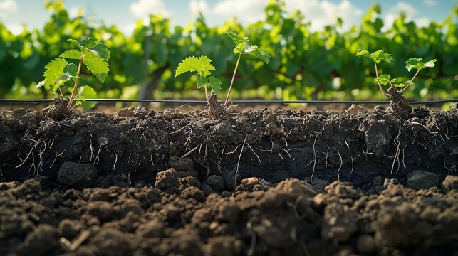 Vineyard landscapes where soil variety influences grape flavor profiles, landscape variety soil, terroir