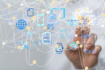 conference Digital Network and data concept 3d