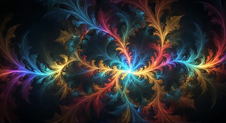 Fototapeta premium abstract fractal background with space