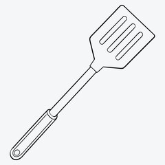 Cooking Spatula Line Art Masterpiece