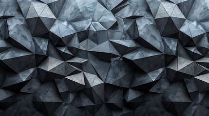 Fototapeta premium Abstract geometric pattern of black triangles. 3D rendering.