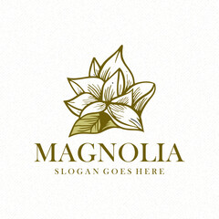 magnolia flower sketch logo © Syibil