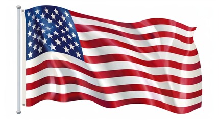 Fototapeta premium Waving American Flag: A Symbol of Freedom and Unity