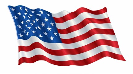 Fototapeta premium Waving American Flag: A Symbol of Freedom and Patriotism