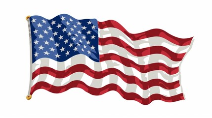 Fototapeta premium Waving American Flag: A Symbol of Freedom and Patriotism
