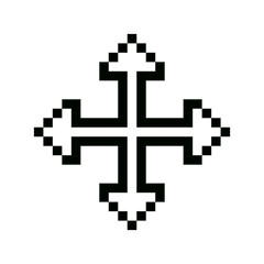 Drag cursor pixel. Resize pixel icon