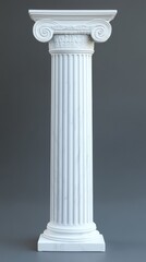 Obraz premium Greek Ionic column architecture sculpture baluster in PNG.