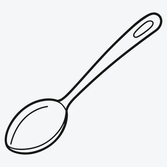 COOKING LADLE LINE ART ELEGANT DESIGN FOR CULINARY CREATIVES