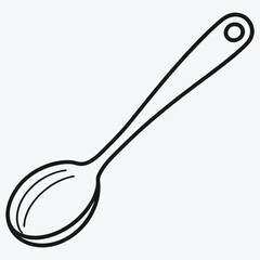 COOKING LADLE LINE ART ELEGANT DESIGN FOR CULINARY CREATIVES