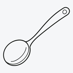 COOKING LADLE LINE ART ELEGANT DESIGN FOR CULINARY CREATIVES
