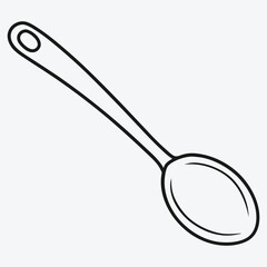 COOKING LADLE LINE ART ELEGANT DESIGN FOR CULINARY CREATIVES