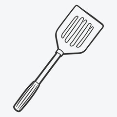 Cooking Spatula Line Art Masterpiece