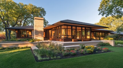 Obraz premium Modern House with Garden