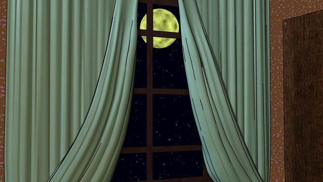 Toony moon view from the cosy place