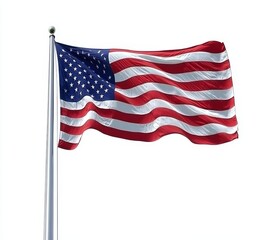Obraz premium PNG American flag with white American flag.